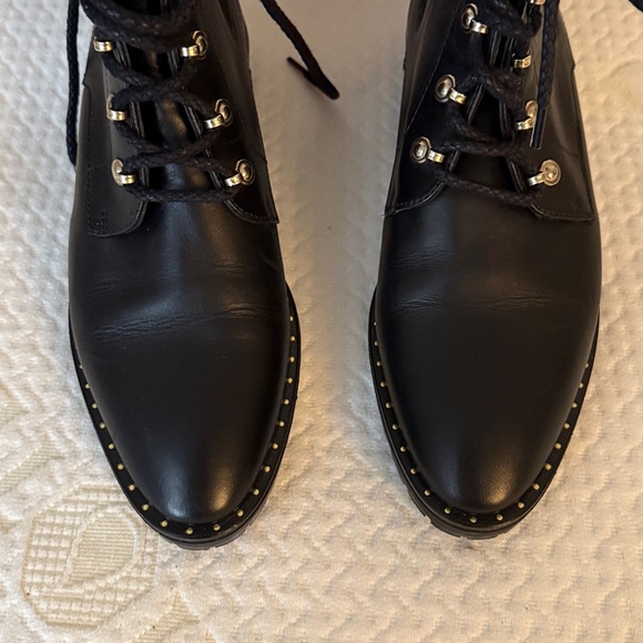 Massimo Dutti Black Lug sole s. 39 stud low boot - Picture 7 of 13